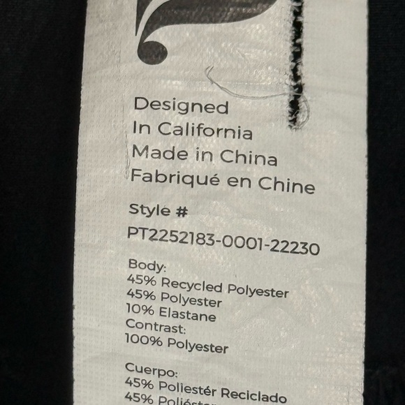 NWOT Fabletics The Only Pants Stretchy Black Men’s Size Small - Picture 6 of 9